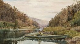 Boatman sur la rivière Hawkesbury, à Cole et Candle Creek, près Boatman sur la rivière Hawkesbury, à Cole et Candle Creek, près