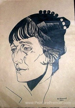 Portrait de la poète Anna Akhmatova Portrait de la poète Anna Akhmatova