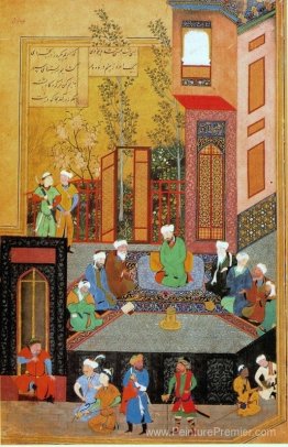 Une peinture miniature de l'iskandarnama Une peinture miniature de l'iskandarnama