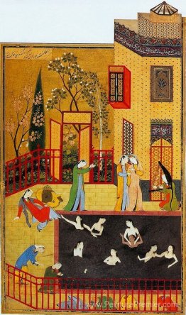 Une peinture miniature de l'iskandarnama Une peinture miniature de l'iskandarnama