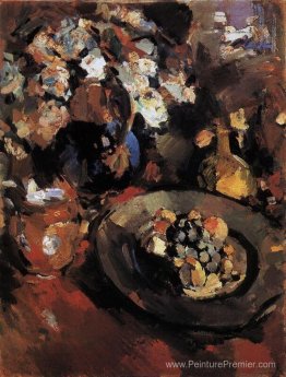 Nature morte avec fruits et bouteille Nature morte avec fruits et bouteille