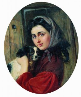 Fille avec chien Fille avec chien