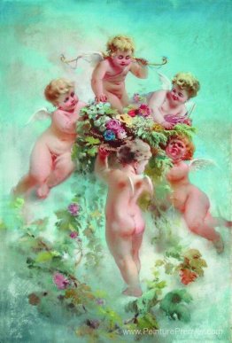 Cupides avec des fleurs Cupides avec des fleurs