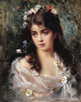 Fille habillée en flore Fille habillée en flore