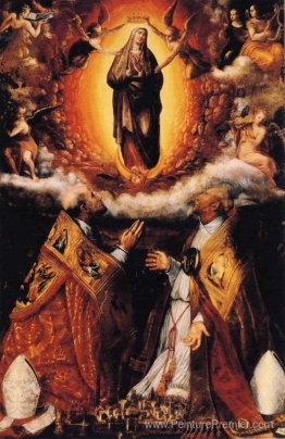 Hypothèse de la vierge avec les saints Peter Chrysologus et Cass Hypothèse de la vierge avec les saints Peter Chrysologus et Cass