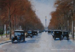 Tiergartenallee mit Siegess?ule Tiergartenallee mit Siegess?ule