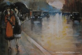 Berliner Straße Mit Droschken à Regen Berliner Straße Mit Droschken à Regen