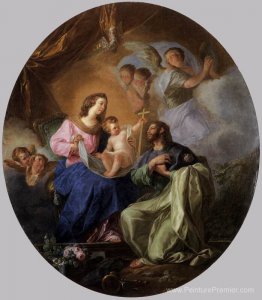 Vierge et enfant avec St James le Grand Vierge et enfant avec St James le Grand