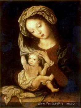Madonna et enfant avec des cerises Madonna et enfant avec des cerises