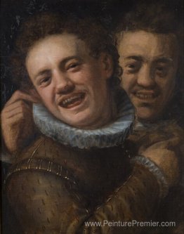 Deux hommes riants (double autoportrait) Deux hommes riants (double autoportrait)