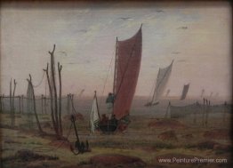 Navires naviguant le matin Navires naviguant le matin