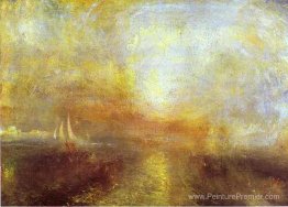 Yacht s'approchant de la côte Yacht s'approchant de la côte