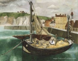 Un bateau de pêche dans le port de Dieppe Un bateau de pêche dans le port de Dieppe