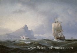 Navire à voile au large de Gibraltar Navire à voile au large de Gibraltar