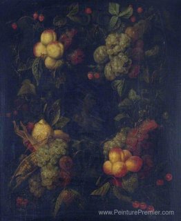 Garland fruit entourant un soulagement Garland fruit entourant un soulagement