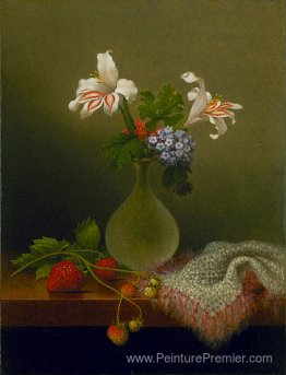 Un vase de lys de maïs et d'héliotrope Un vase de lys de maïs et d'héliotrope