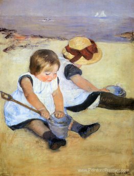 Enfants jouant sur la plage Enfants jouant sur la plage