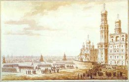 Vue de la place Sobornaya dans le Kremlin de Moscou Vue de la place Sobornaya dans le Kremlin de Moscou
