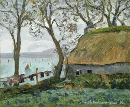 Un chalet avec un toit au toit de chaume à Douarnnez Un chalet avec un toit au toit de chaume à Douarnnez