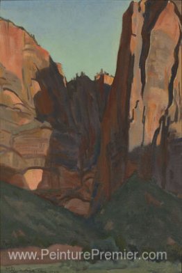 Notch dans le mur, parc national de Zion, août 1933 Notch dans le mur, parc national de Zion, août 1933