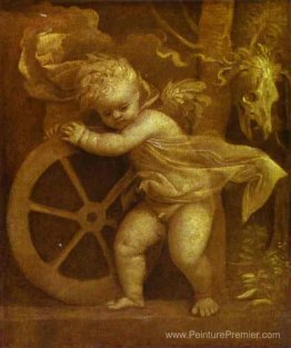Cupidon avec la roue de la fortune Cupidon avec la roue de la fortune
