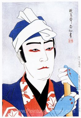 Ichikawa Sadanji comme Yoshiro dans la danse modori-kago Ichikawa Sadanji comme Yoshiro dans la danse modori-kago