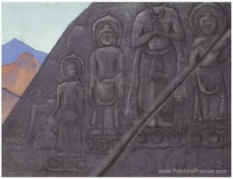 Relief rocheux de Bouddha Relief rocheux de Bouddha