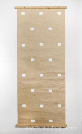 Empreintes d'un pinceau n ° 50 répété à intervalles réguliers de Empreintes d'un pinceau n ° 50 répété à intervalles réguliers de