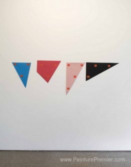 Empreintes d'un pinceau n ° 50 répété à intervalles réguliers de Empreintes d'un pinceau n ° 50 répété à intervalles réguliers de