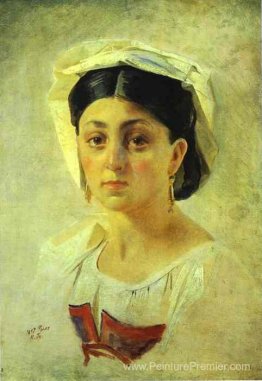 Jeune femme italienne dans un costume folklorique, étude Jeune femme italienne dans un costume folklorique, étude