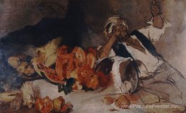 Homme oriental avec des fruits Homme oriental avec des fruits