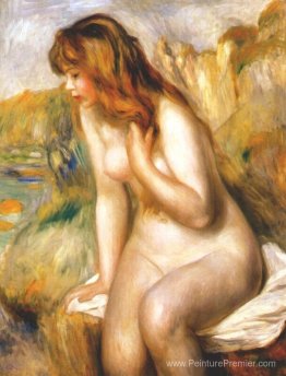 Bather assis sur un rocher Bather assis sur un rocher