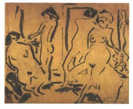 Nudes féminines dans un atelier Nudes féminines dans un atelier