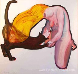 Fille et chat Fille et chat