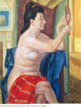 Nu avec miroir à main rouge Nu avec miroir à main rouge