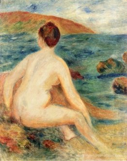 Bather nu assis près de la mer Bather nu assis près de la mer