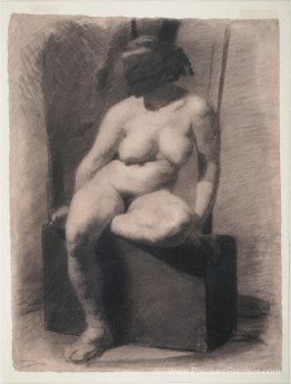 Femme nue masquée, assise Femme nue masquée, assise