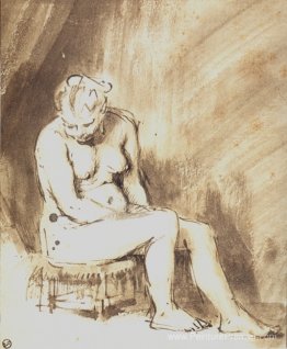 Une femme assis nue Une femme assis nue