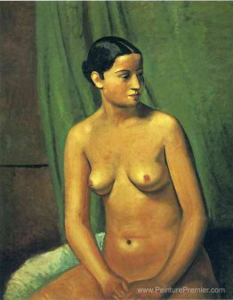 La femme nue devant la suspension verte La femme nue devant la suspension verte