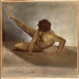 Un homme nu inversé sur le sol Un homme nu inversé sur le sol