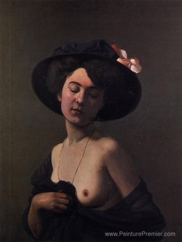 Femme avec un chapeau noir Femme avec un chapeau noir