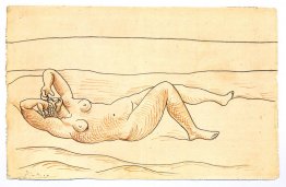 Femme inclinable au bord de la mer Femme inclinable au bord de la mer