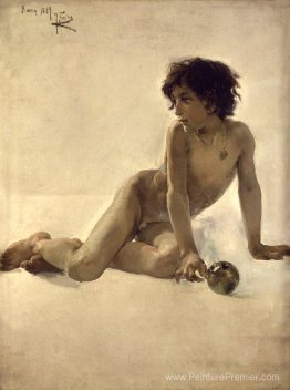 Garçon avec une balle Garçon avec une balle
