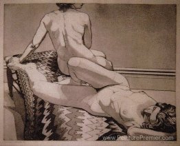 Deux nus sur le vieux tapis indien Deux nus sur le vieux tapis indien