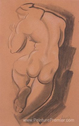 Figure féminine nue montrée de l'arrière Figure féminine nue montrée de l'arrière