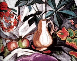 Nature morte avec peatcher et pommes Nature morte avec peatcher et pommes