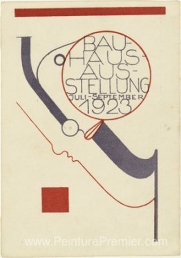 Carte postale pour l'exposition Bauhaus (Postkarte für die bauha Carte postale pour l'exposition Bauhaus (Postkarte für die bauha