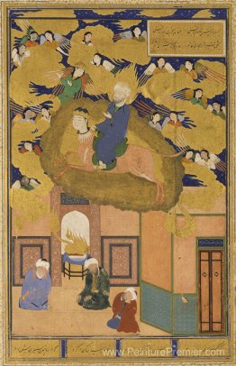 Le mi'raj, ou, le vol de nuit de Muhammad sur son steed buraq- f Le mi'raj, ou, le vol de nuit de Muhammad sur son steed buraq- f