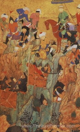 L'armée de Timur attaque les survivants de la ville de Nerges, e L'armée de Timur attaque les survivants de la ville de Nerges, e