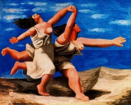Deux femmes qui courent sur la plage (la course) Deux femmes qui courent sur la plage (la course)